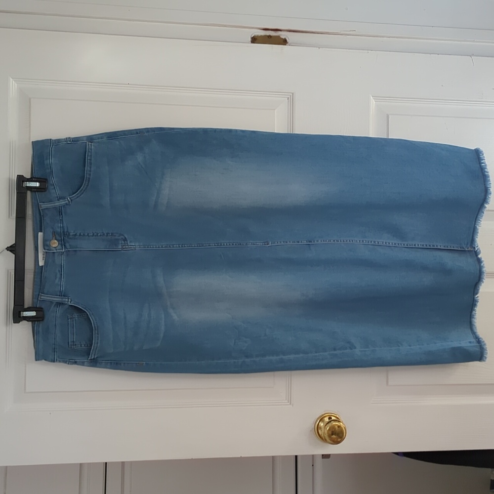 Tribal Jeans Denim Maxi Skirt NWT